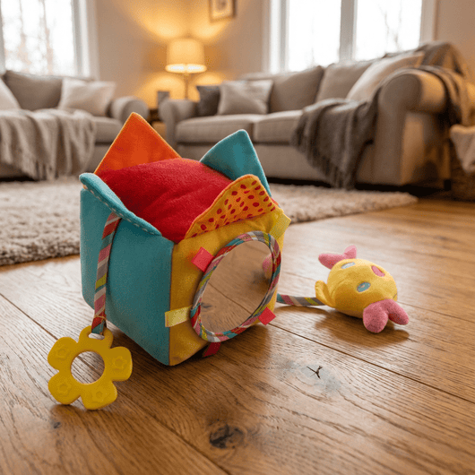 Cube Sensoriel SOLAZ – Jouet d’Éveil Tout‑Doux - Solaz